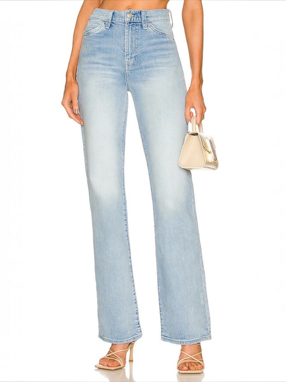 7 For All Mankind Easy Boot Jeans Light Blue Floral 7U405478